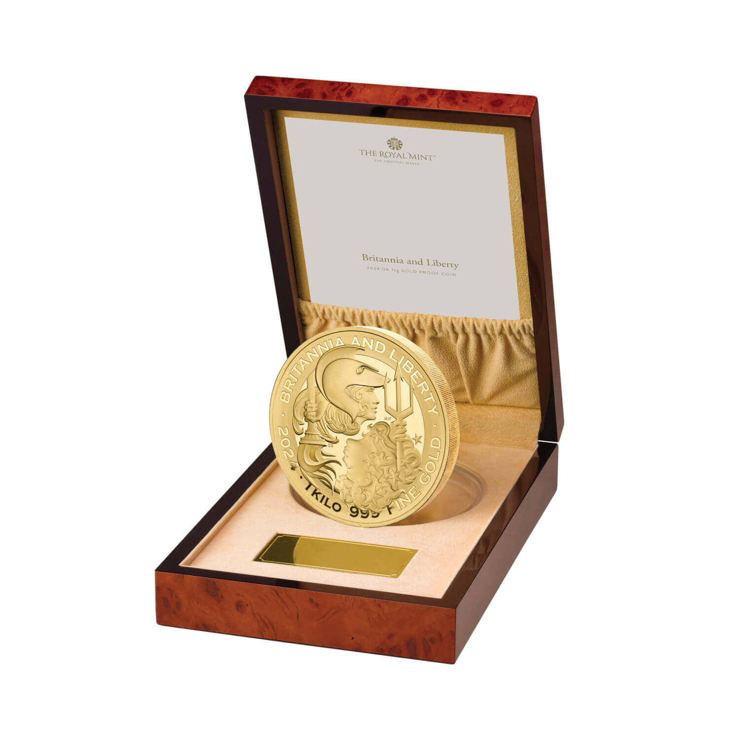 Britannia and Liberty 2024 UK 1kg Gold Proof Coin