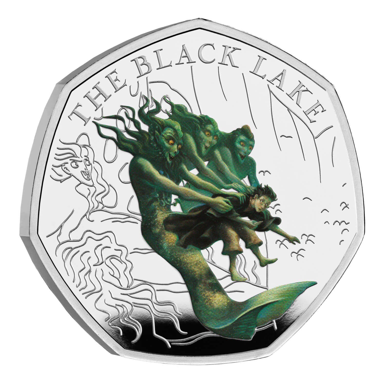 Harry Potter - Black Lake 2024 UK 50p Silver Proof Colour Coin