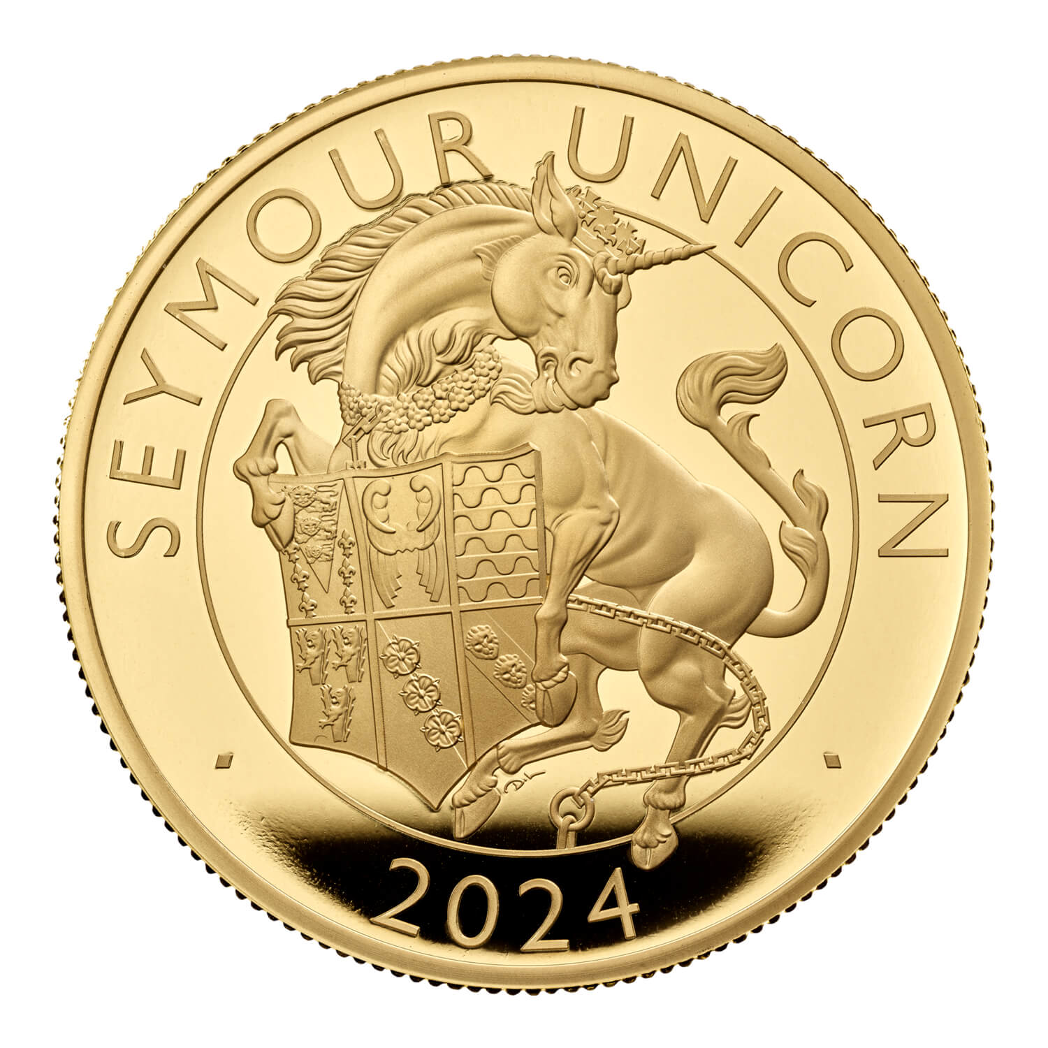 The Royal Tudor Beasts The Seymour Unicorn 2024 UK 2oz Gold Proof Coin