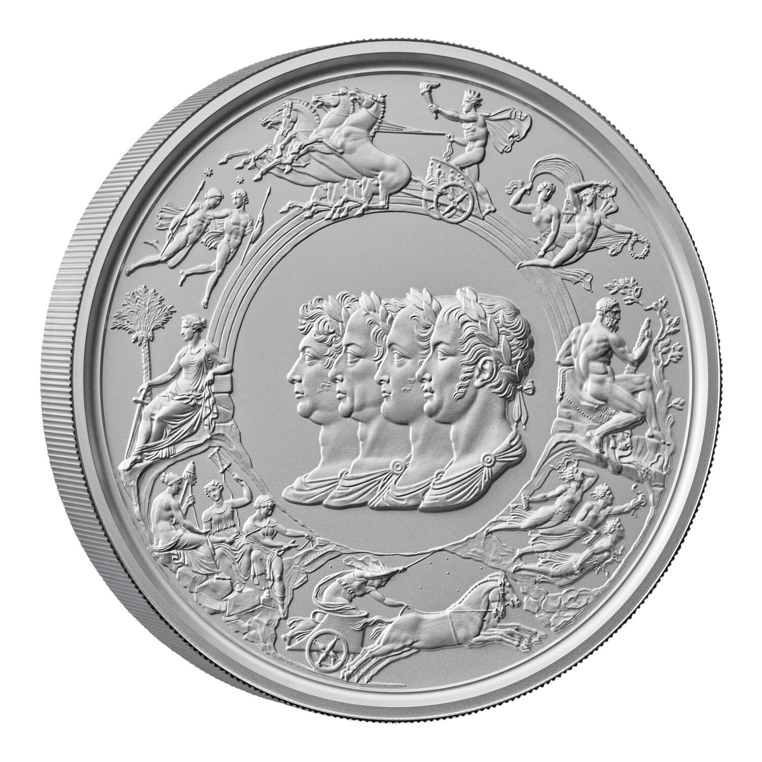The Waterloo Medal Allied Leaders 2024 UK 1kg Silver Proof Coin 