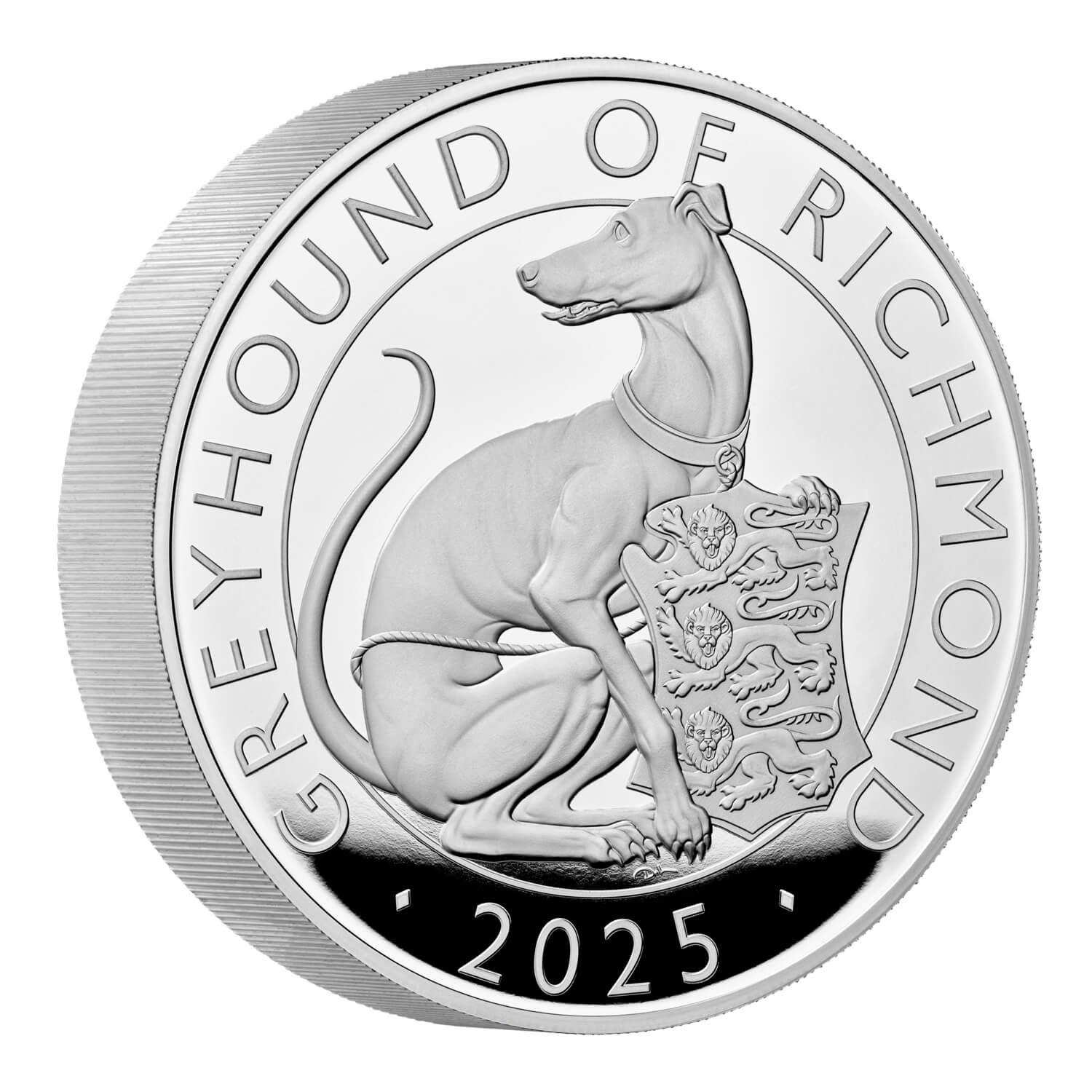 The Royal Tudor Beasts The Greyhound of Richmond 2025 UK 10oz Silver Proof Coin