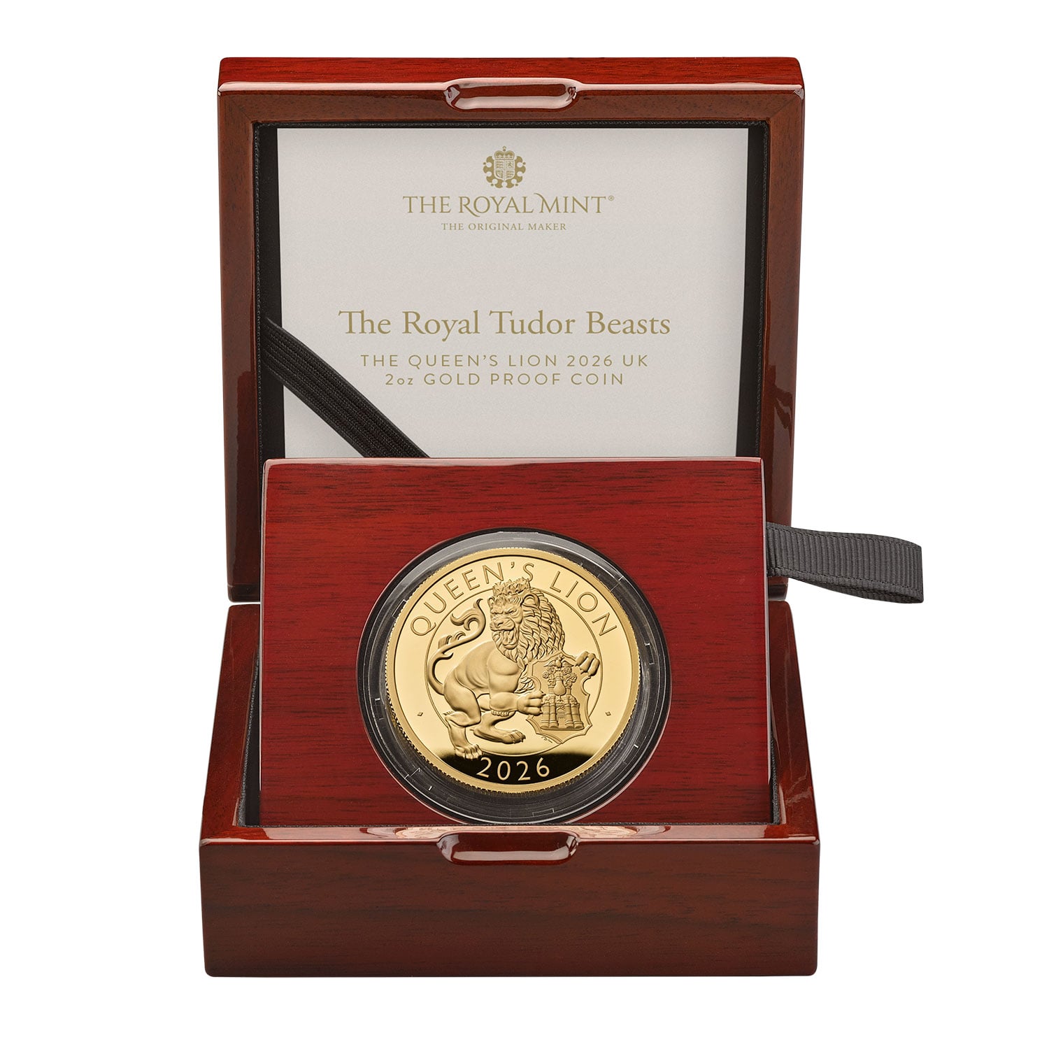 The Royal Tudor Beasts The Queen's Lion 2026 UK 2oz Gold Proof Coin