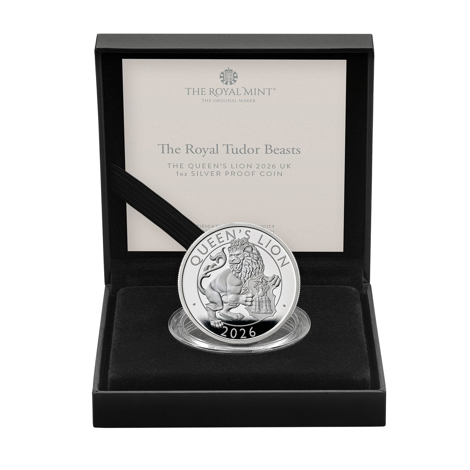 The Royal Tudor Beasts The Queen's Lion 2026 UK 1oz Silver Proof Coin