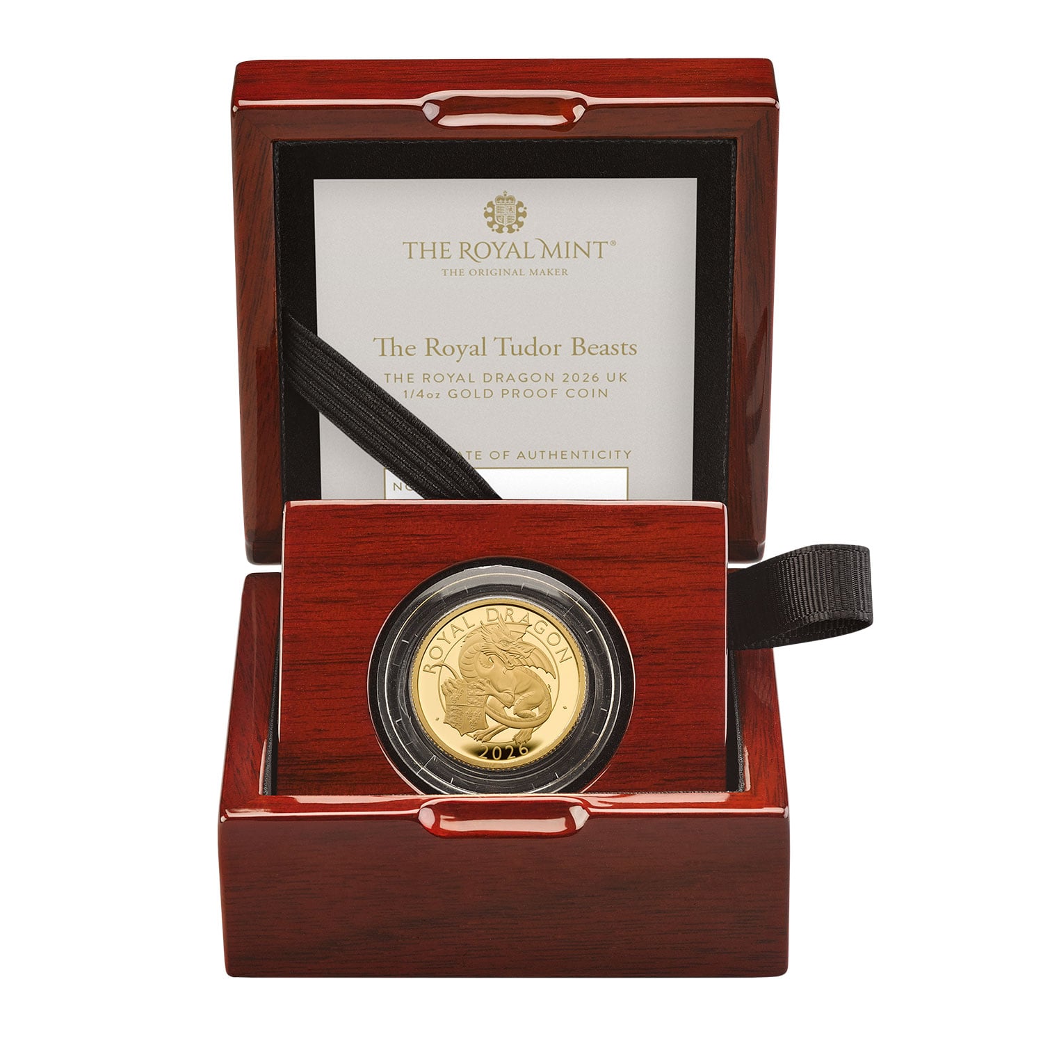 The Royal Tudor Beasts The Royal Dragon 2026 UK 1/4oz Gold Proof Coin