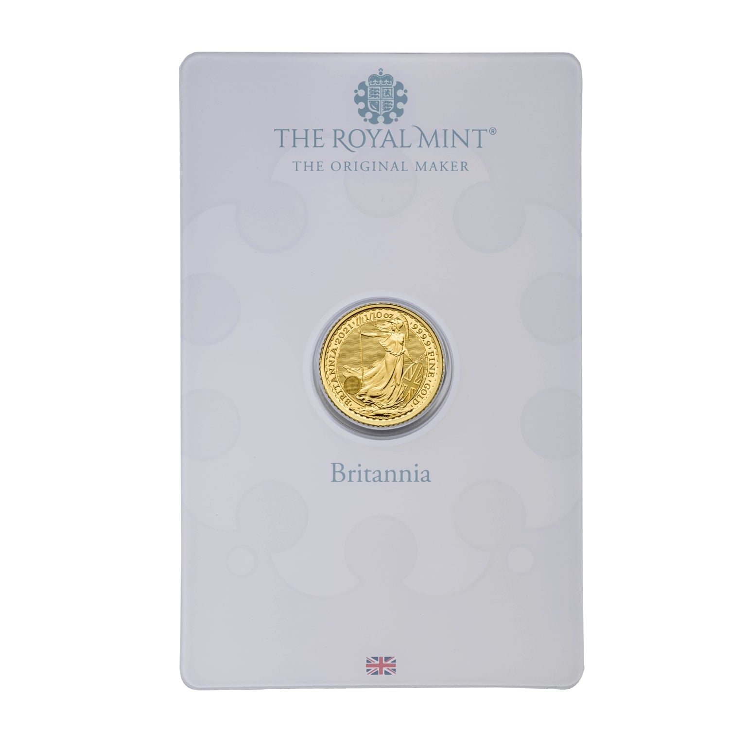 Britannia 2021 1/10 oz Gold Bullion Coin in Blister