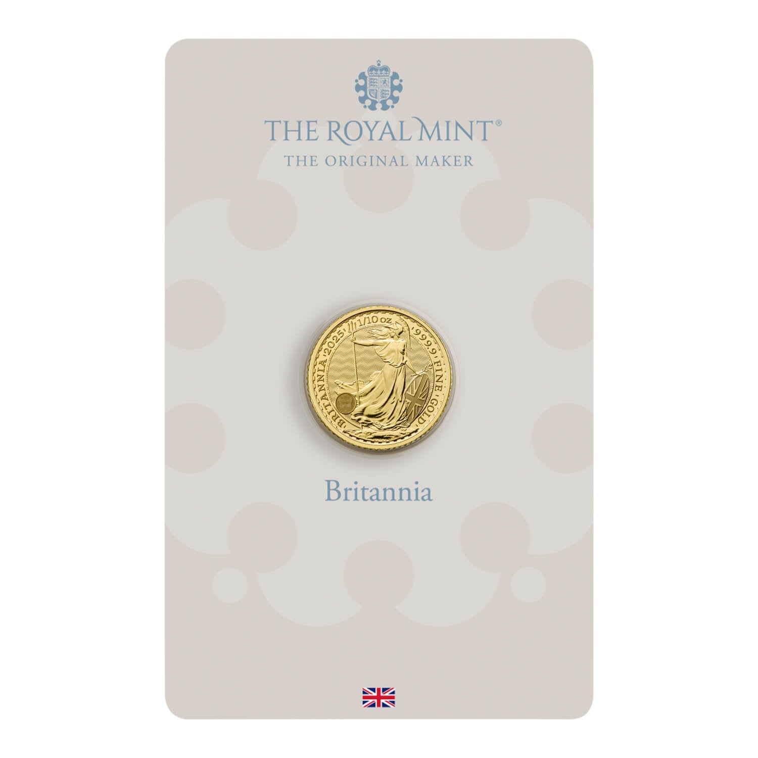 Britannia 2025 1/10oz Gold Bullion Coin in Blister